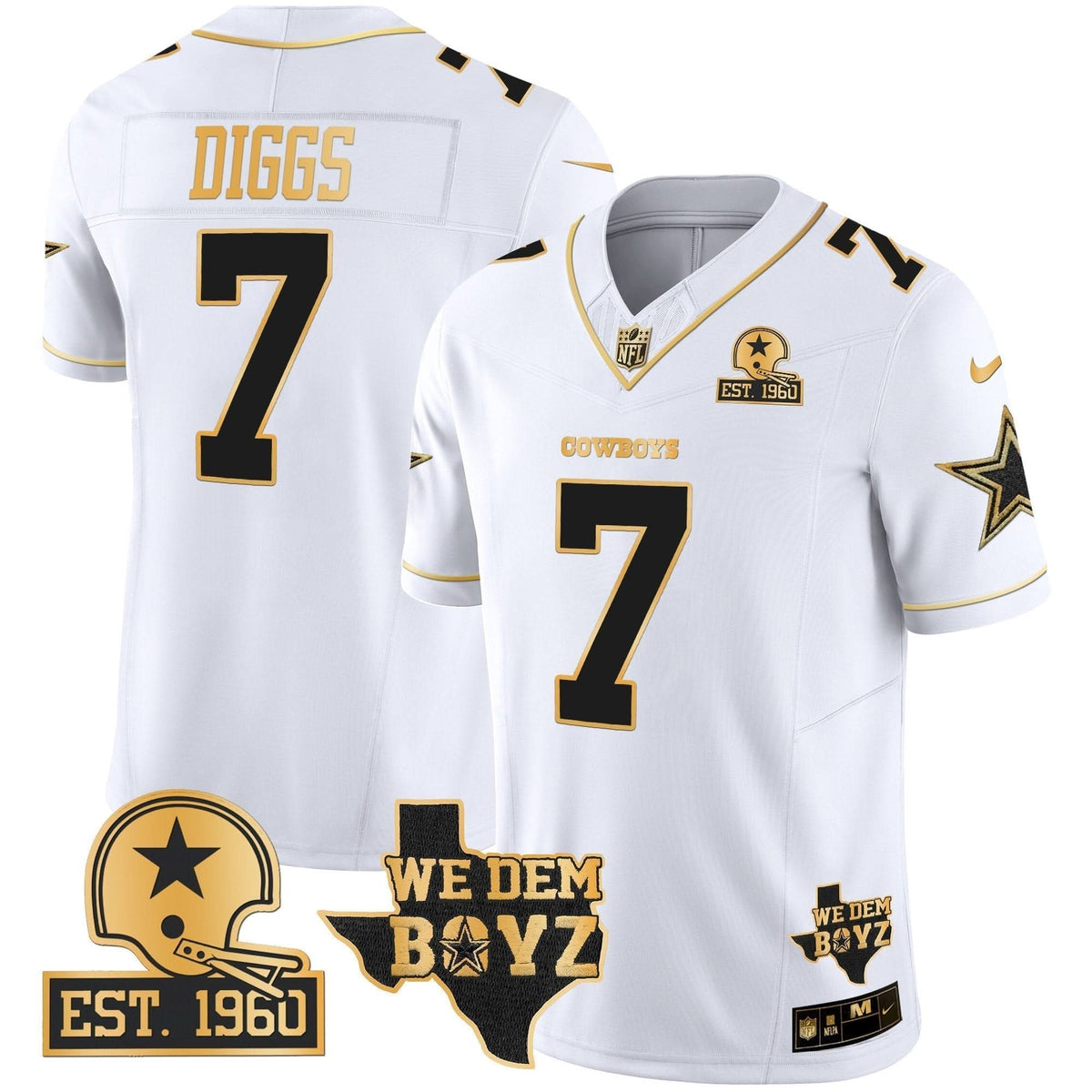 DAL Est. 1960 & We Dem Boyz Patch Gold Vapor Limited Jersey V2
