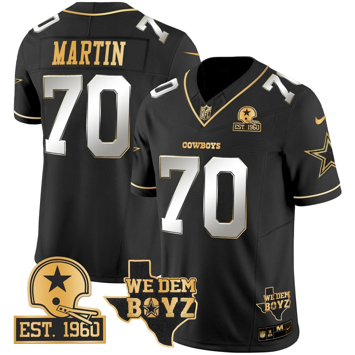 DAL Est. 1960 & We Dem Boyz Patch Gold Vapor Limited Jersey V2