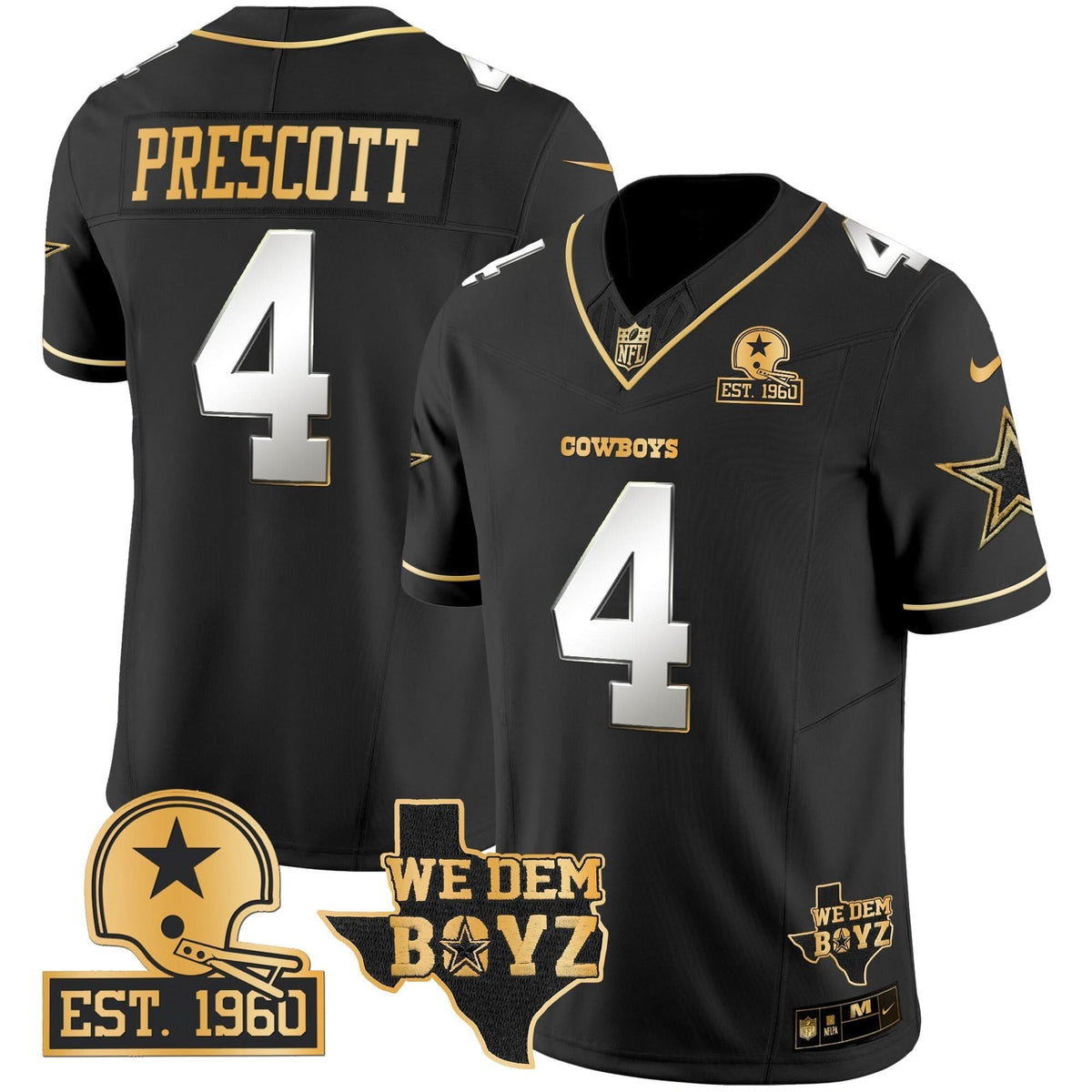 DAL Est. 1960 & We Dem Boyz Patch Gold Vapor Limited Jersey V2