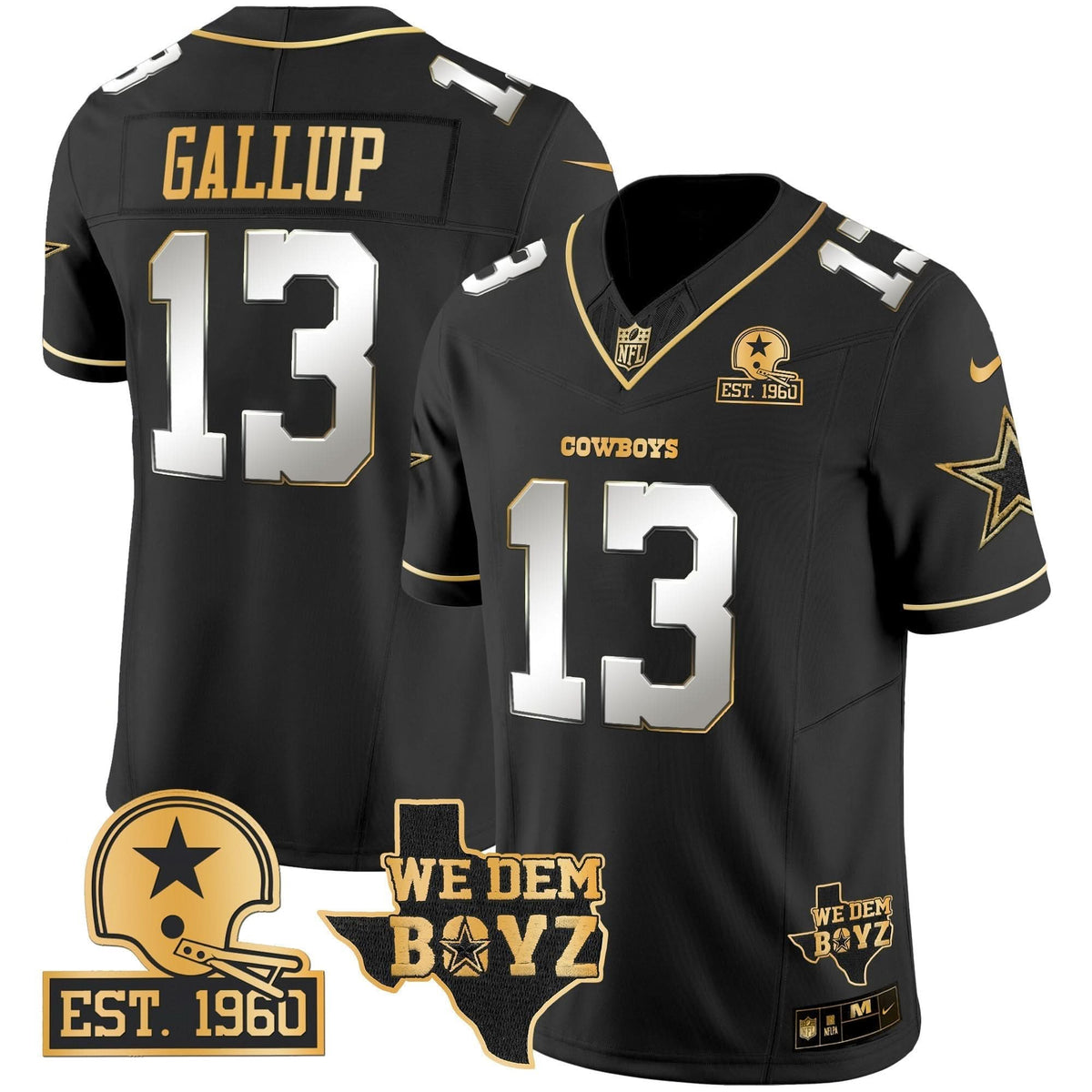 DAL Est. 1960 & We Dem Boyz Patch Gold Vapor Limited Jersey V2
