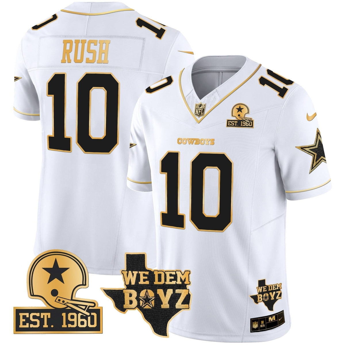DAL Est. 1960 & We Dem Boyz Patch Gold Vapor Limited Jersey V2