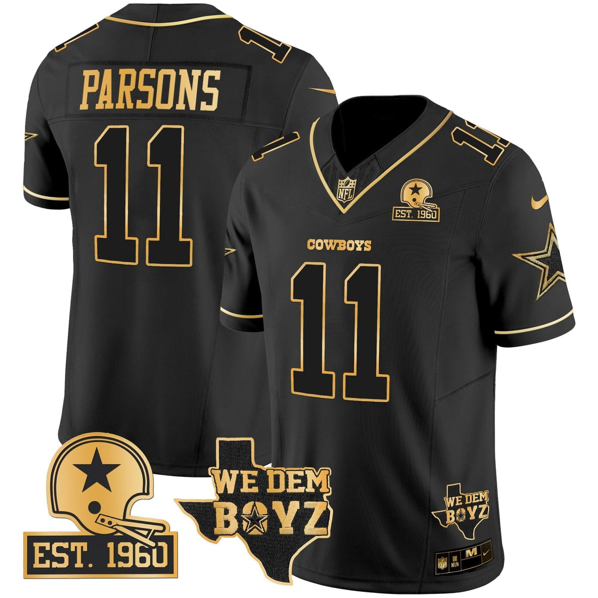 DAL Est. 1960 & We Dem Boyz Patch Gold Vapor Limited Jersey V2