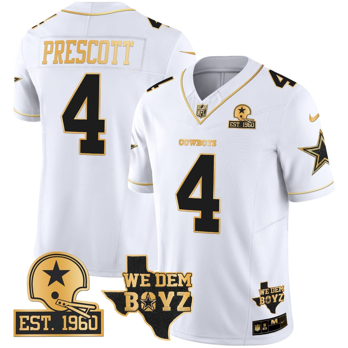 DAL Est. 1960 & We Dem Boyz Patch Gold Vapor Limited Jersey V2