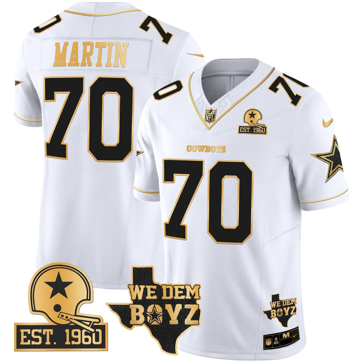 DAL Est. 1960 & We Dem Boyz Patch Gold Vapor Limited Jersey V2