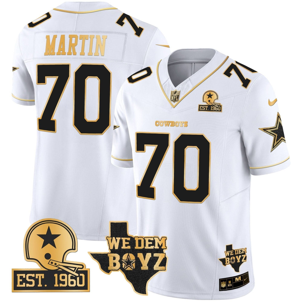 DAL Est. 1960 & We Dem Boyz Patch Gold Vapor Limited Jersey V2