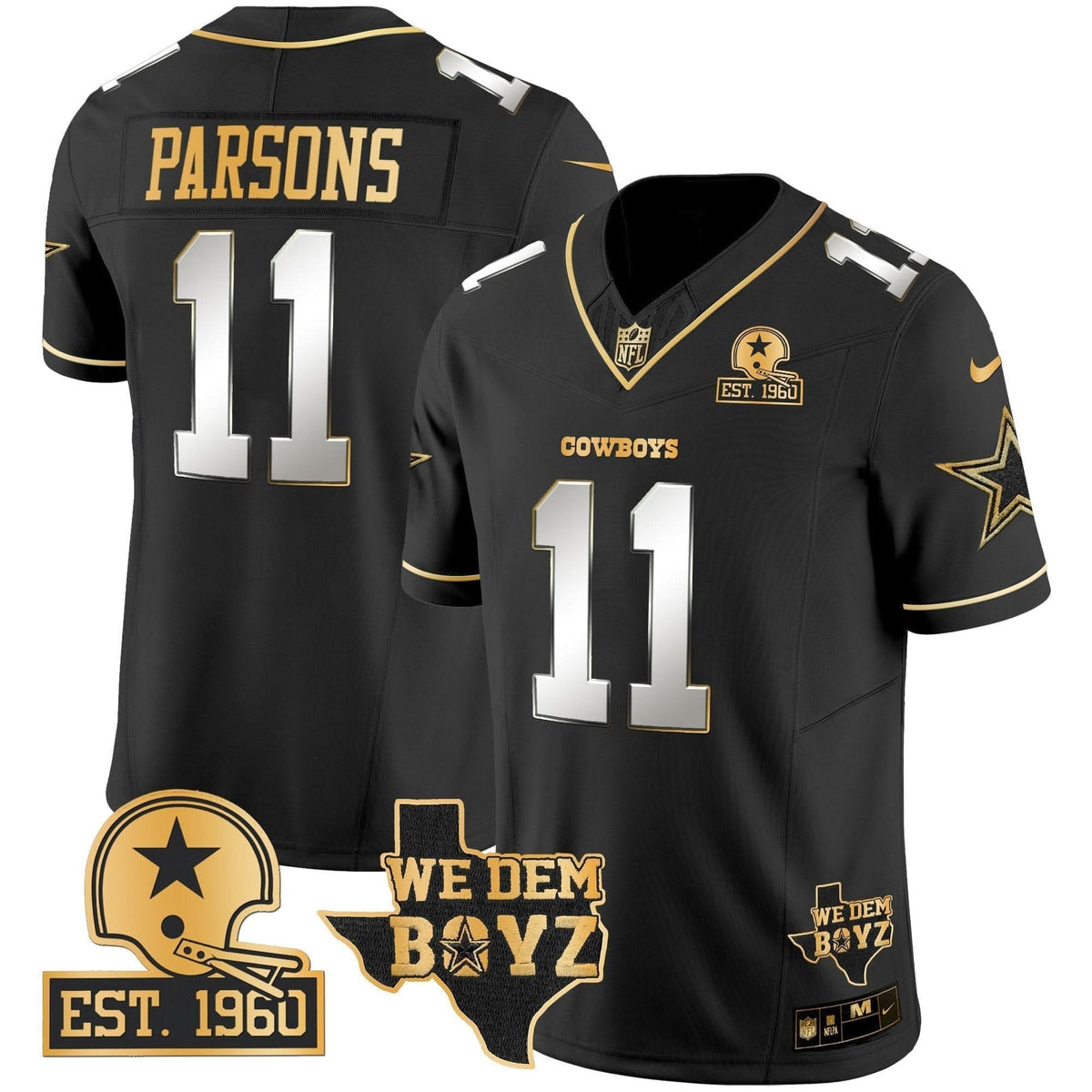 DAL Est. 1960 & We Dem Boyz Patch Gold Vapor Limited Jersey V2