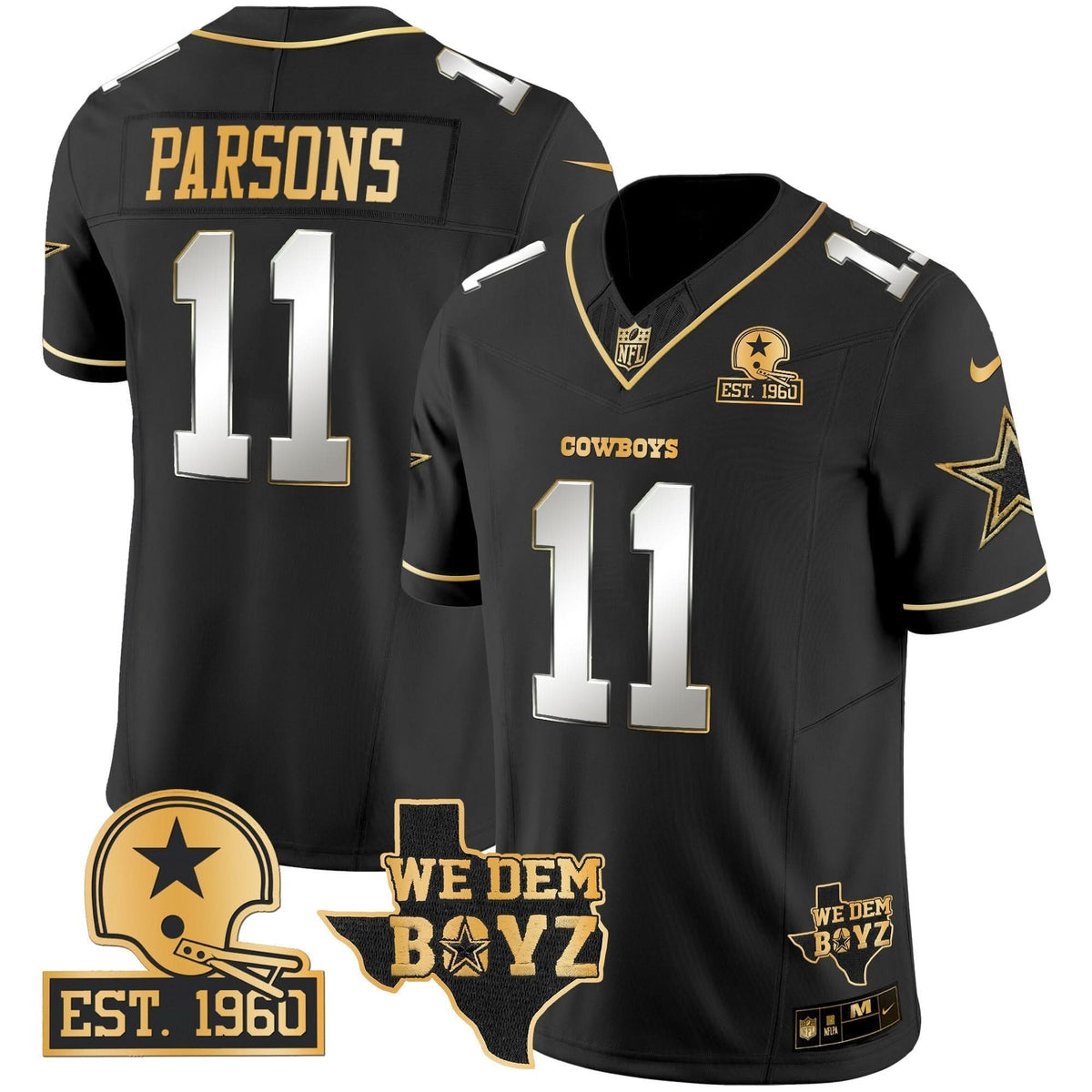 DAL Est. 1960 & We Dem Boyz Patch Gold Vapor Limited Jersey V2