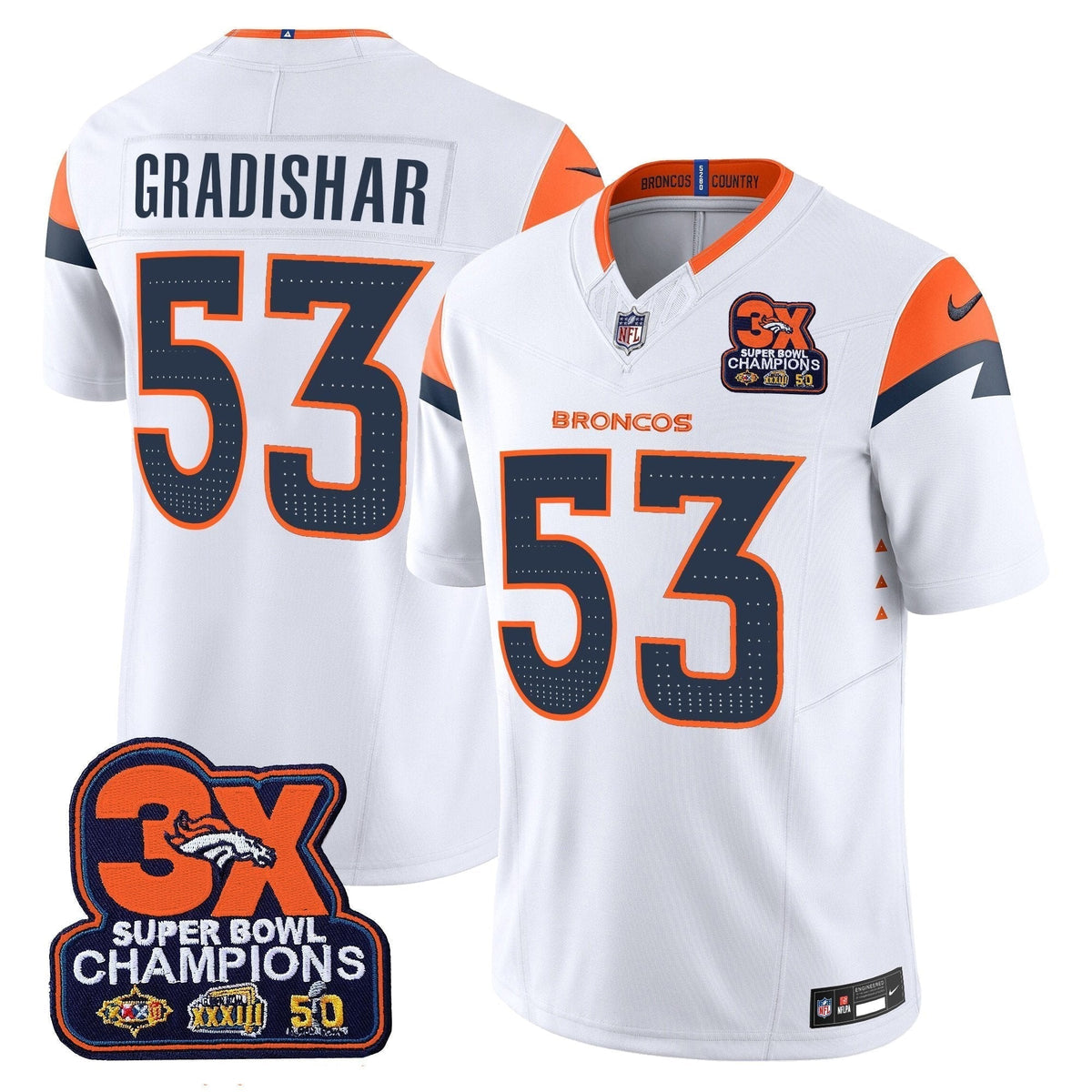 DEN 3-Time Champions Patch Vapor Limited Jersey