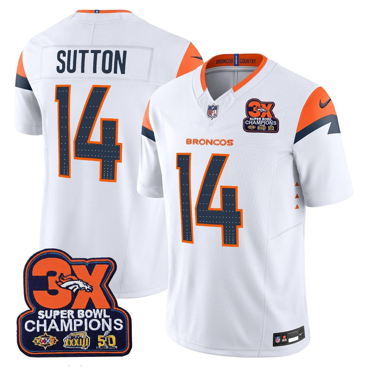 DEN 3-Time Champions Patch Vapor Limited Jersey