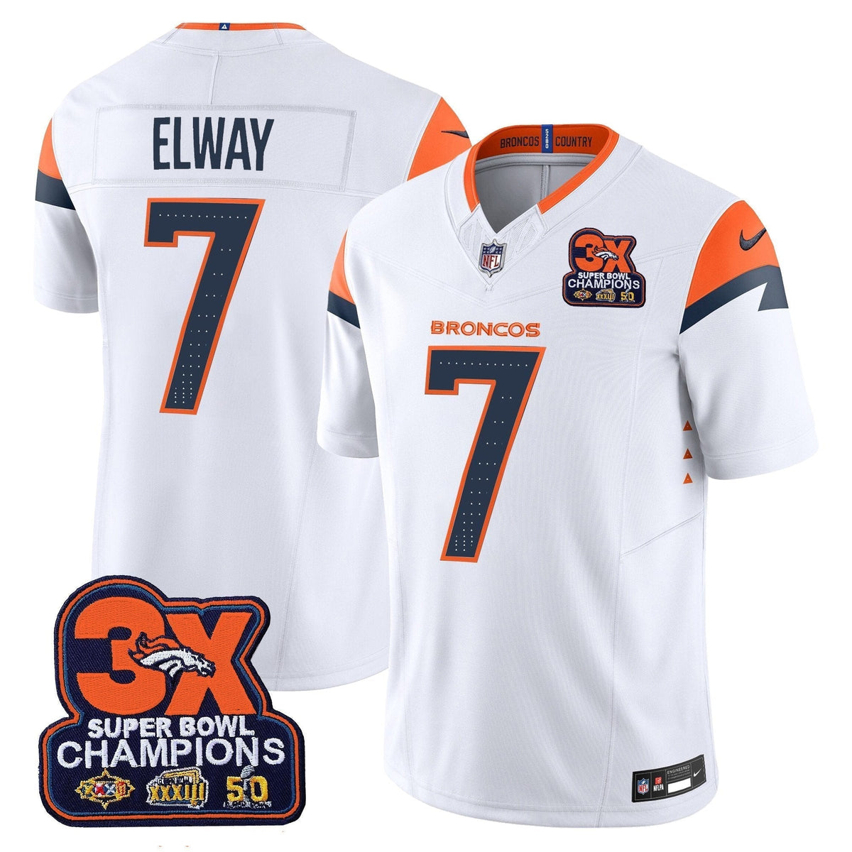 DEN 3-Time Champions Patch Vapor Limited Jersey