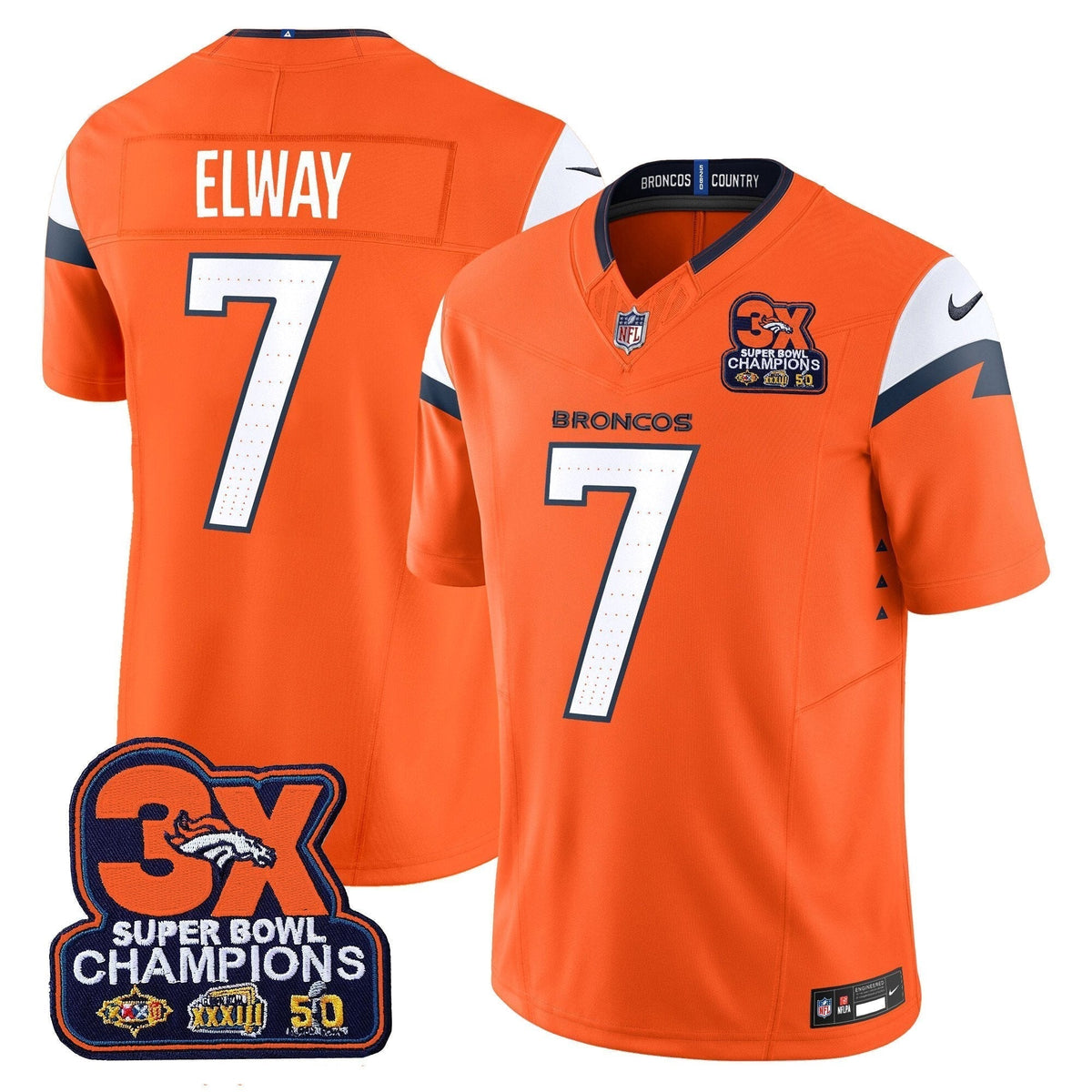 DEN 3-Time Champions Patch Vapor Limited Jersey