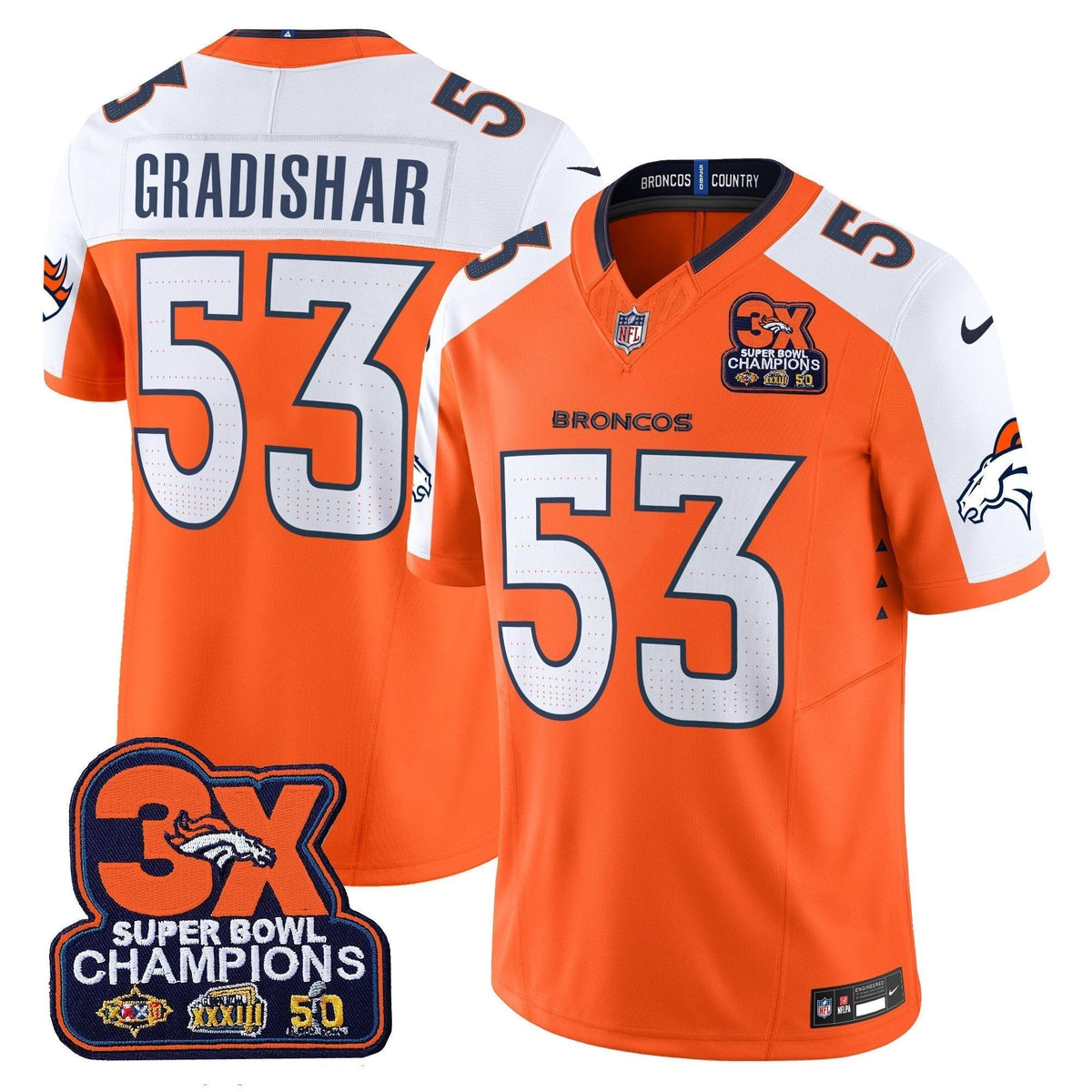 DEN 3-Time Champions Patch Vapor Limited Jersey