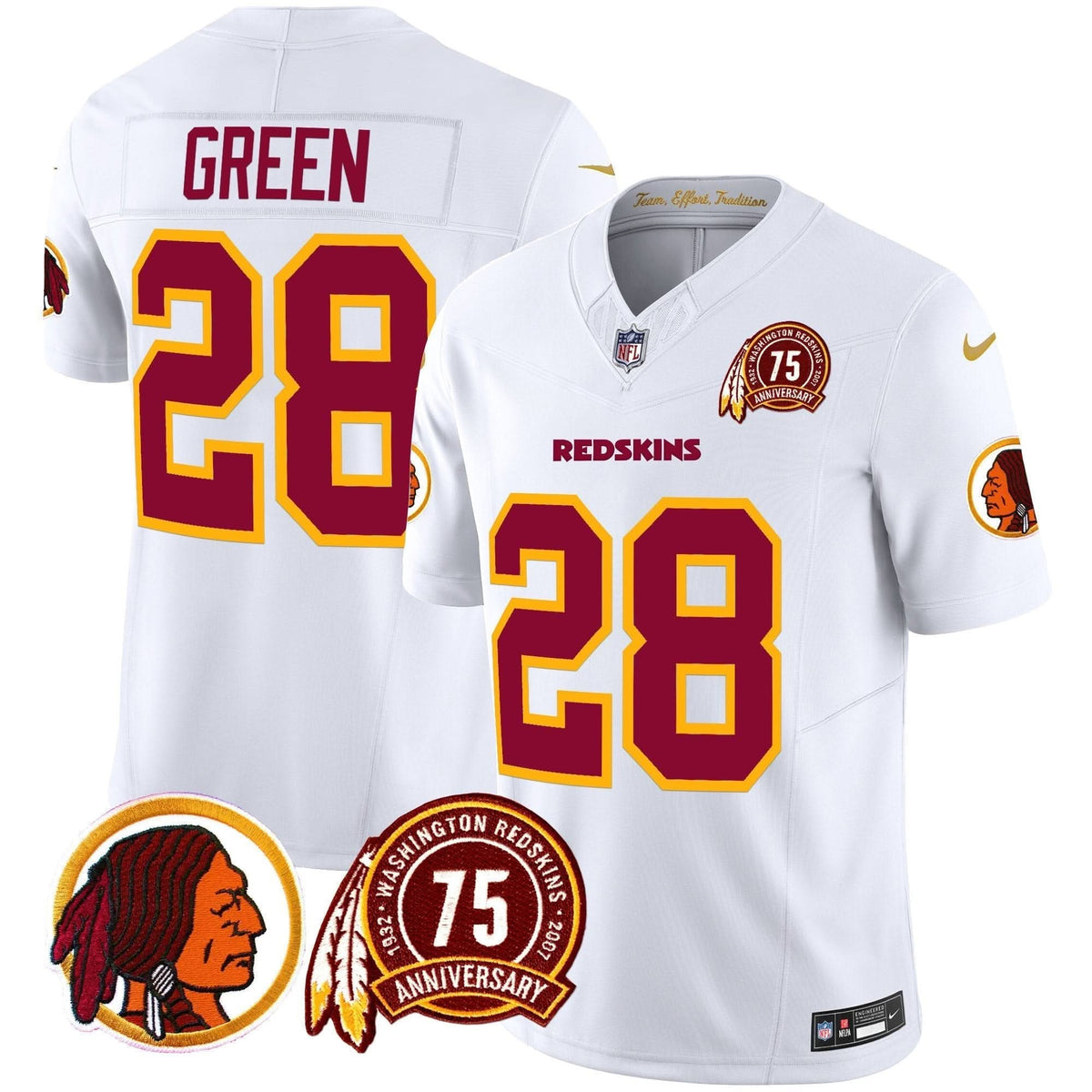 WR 75th Patch Throwback Vapor Limited Jersey