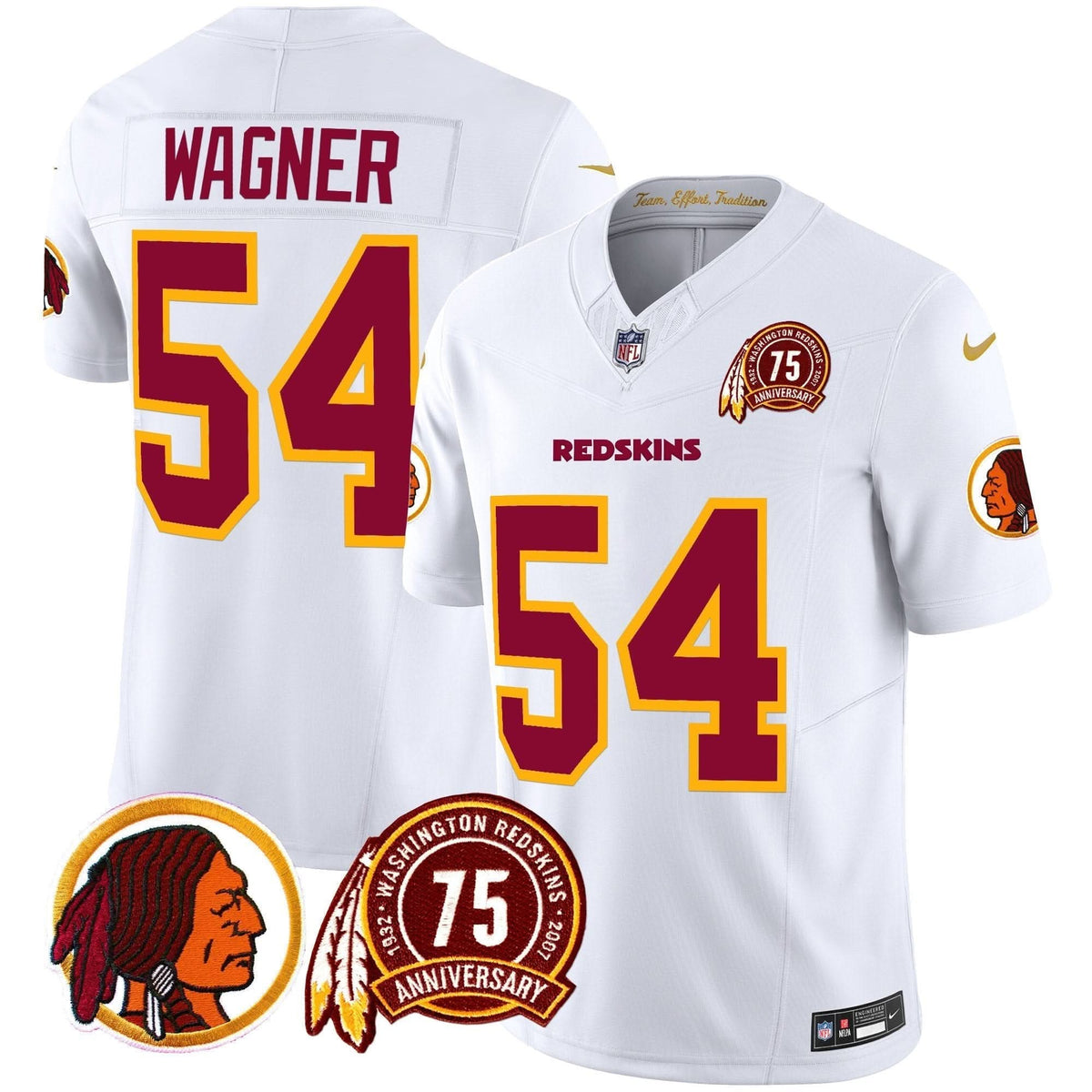 WR 75th Patch Throwback Vapor Limited Jersey