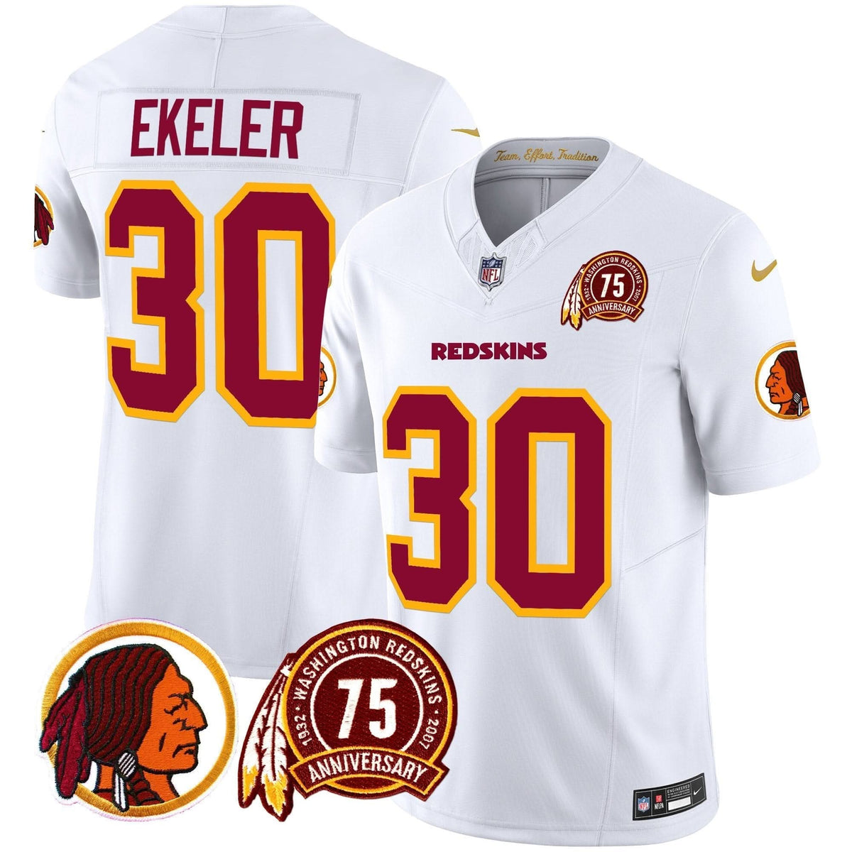 WR 75th Patch Throwback Vapor Limited Jersey