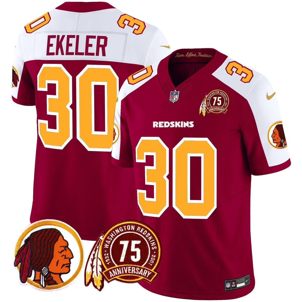 WR 75th Patch Throwback Vapor Limited Jersey