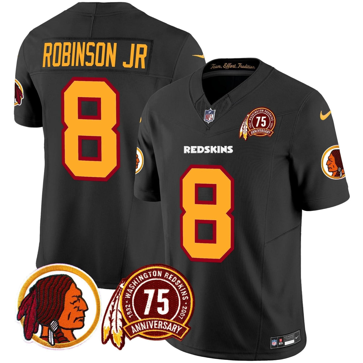 WR 75th Patch Throwback Vapor Limited Jersey