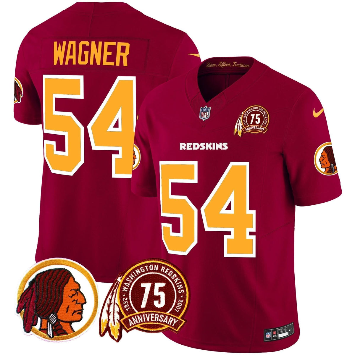 WR 75th Patch Throwback Vapor Limited Jersey
