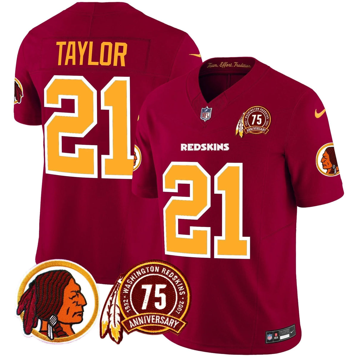 WR 75th Patch Throwback Vapor Limited Jersey