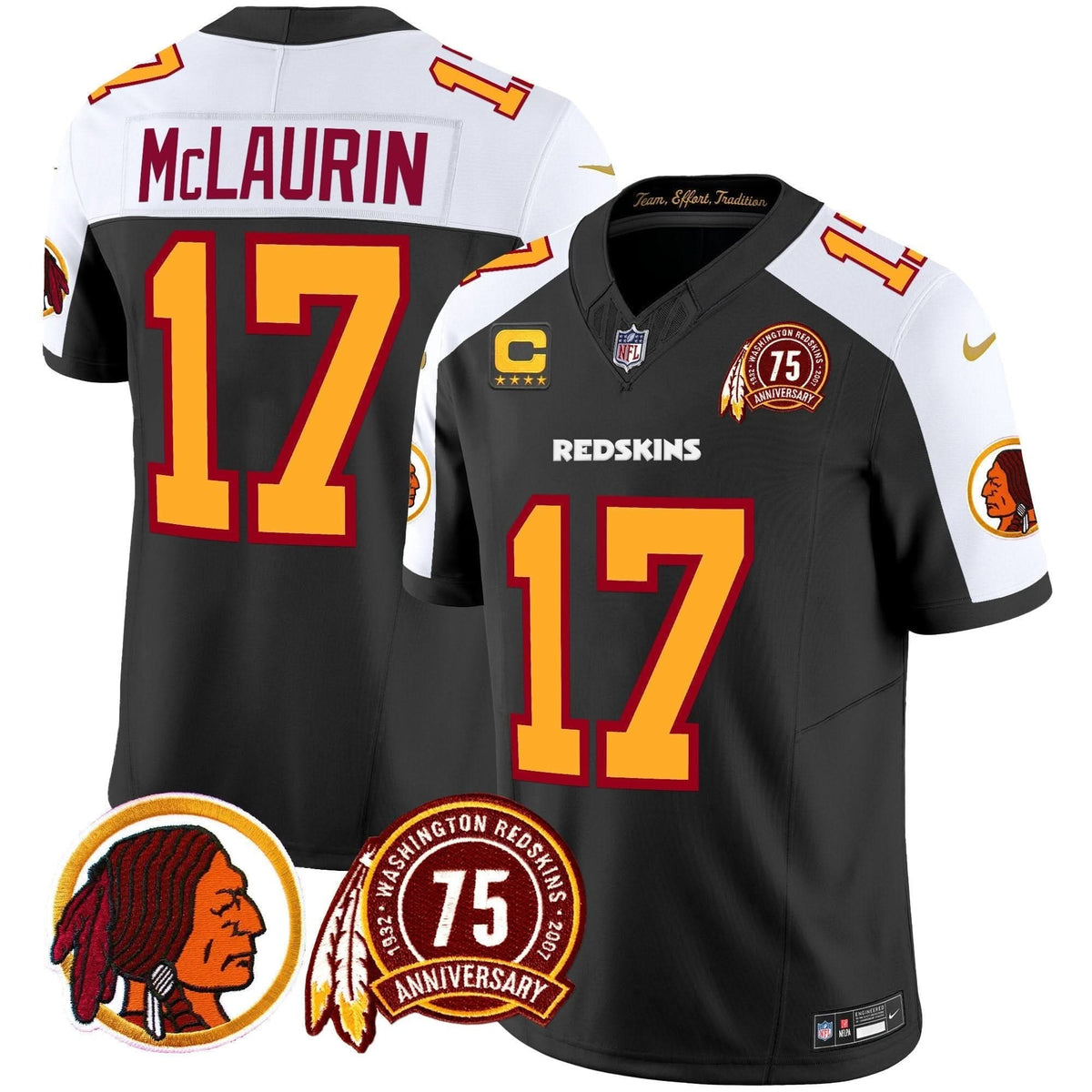 WR 75th Patch Throwback Vapor Limited Jersey