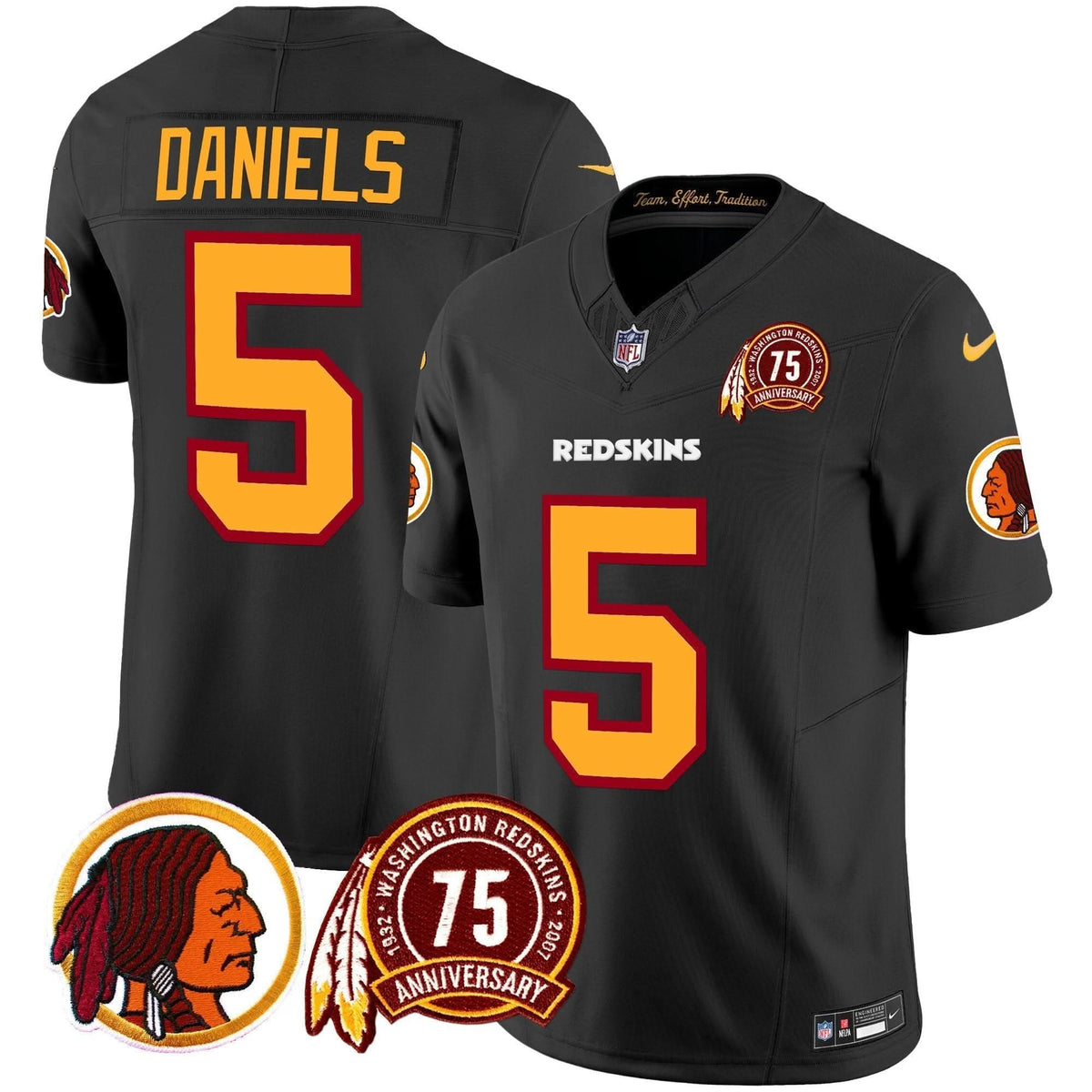 WR 75th Patch Throwback Vapor Limited Jersey