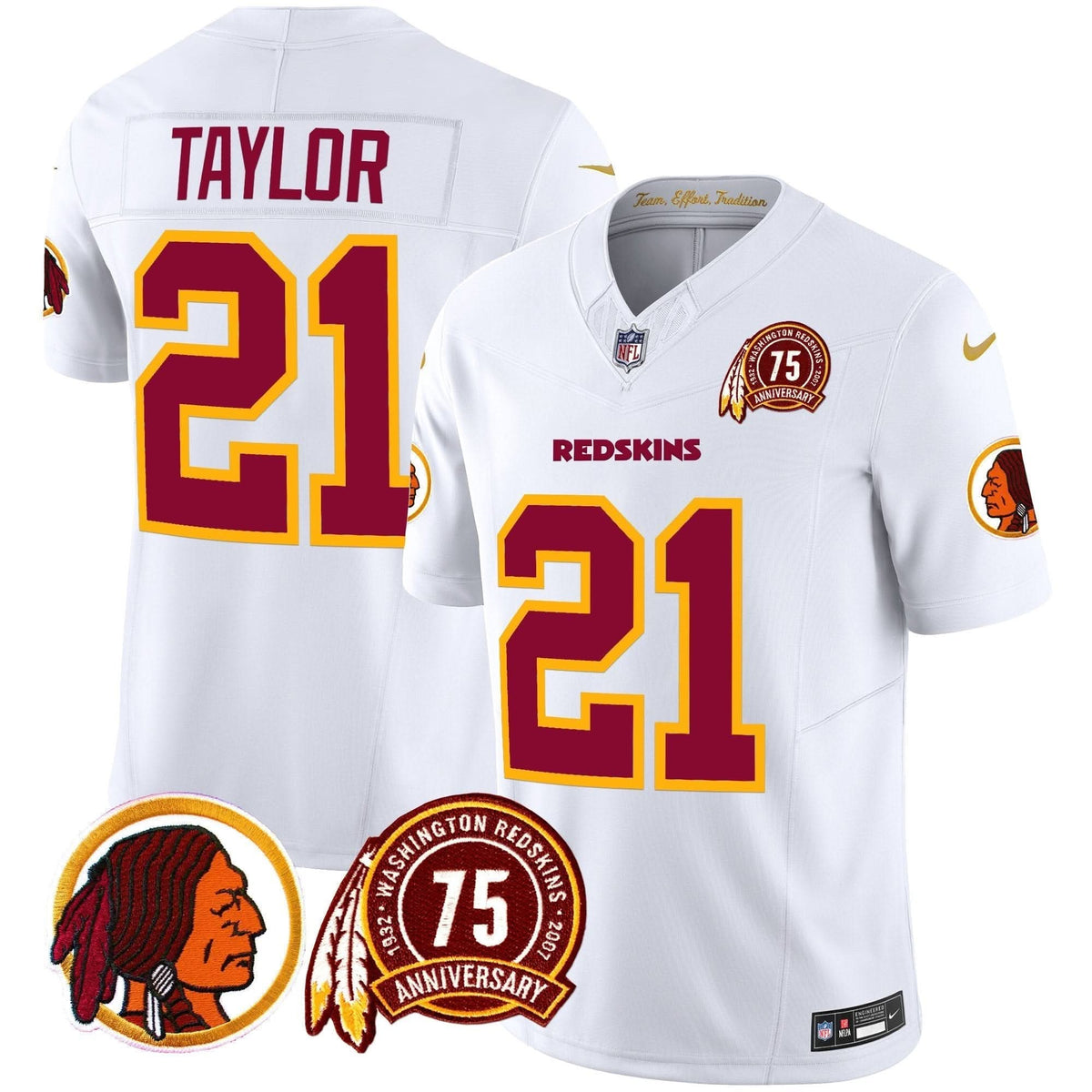 WR 75th Patch Throwback Vapor Limited Jersey