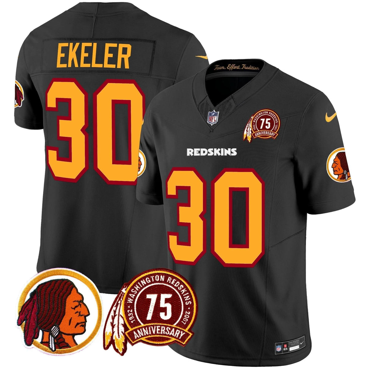 WR 75th Patch Throwback Vapor Limited Jersey