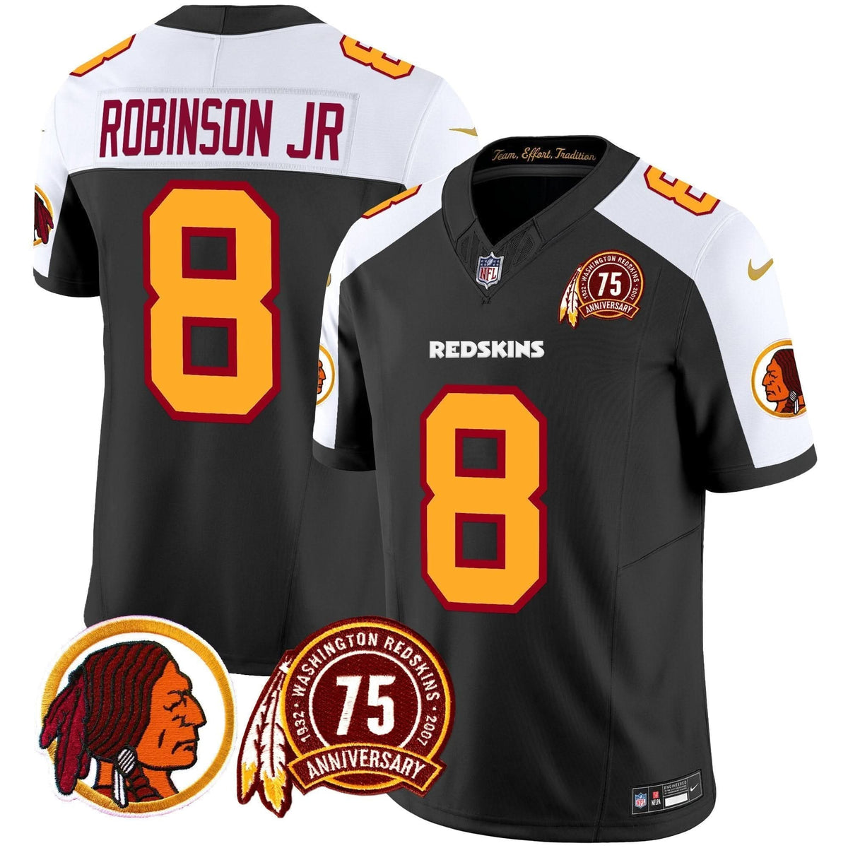 WR 75th Patch Throwback Vapor Limited Jersey
