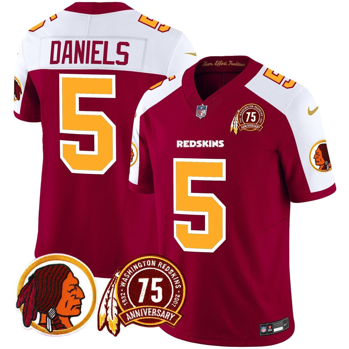 WR 75th Patch Throwback Vapor Limited Jersey