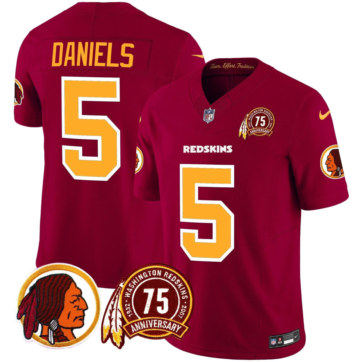 WR 75th Patch Throwback Vapor Limited Jersey