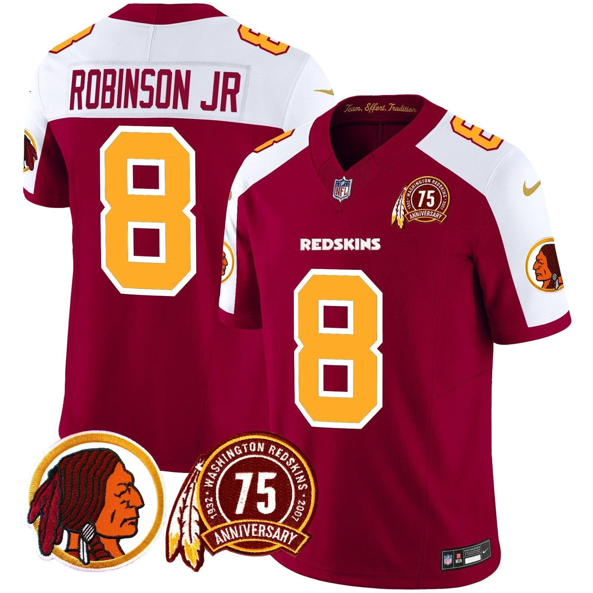 WR 75th Patch Throwback Vapor Limited Jersey