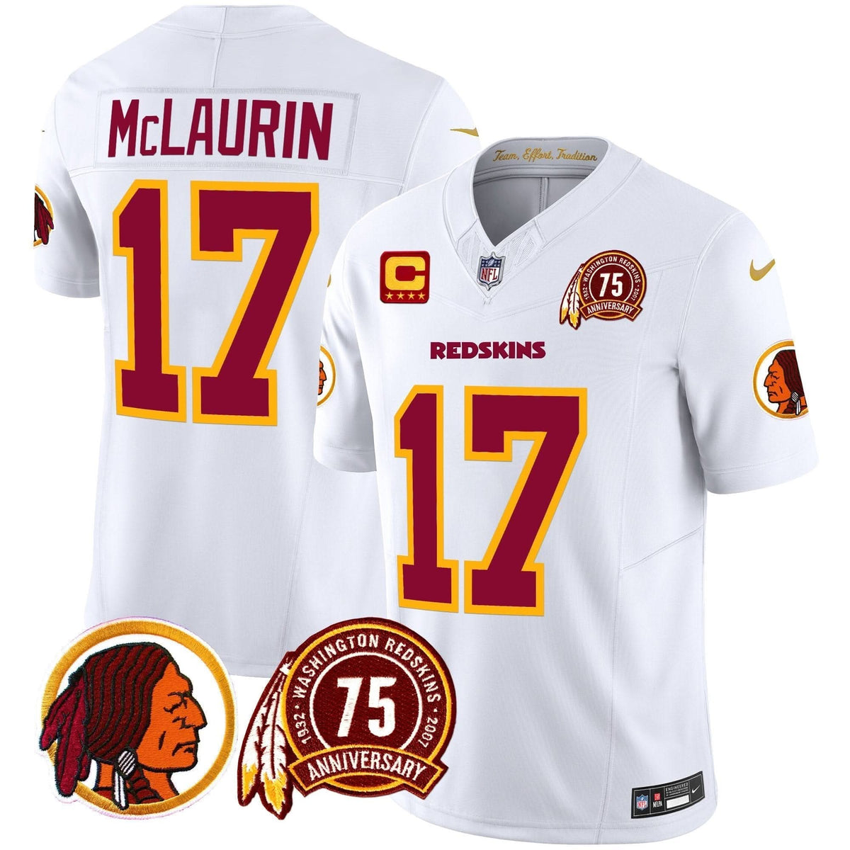 WR 75th Patch Throwback Vapor Limited Jersey