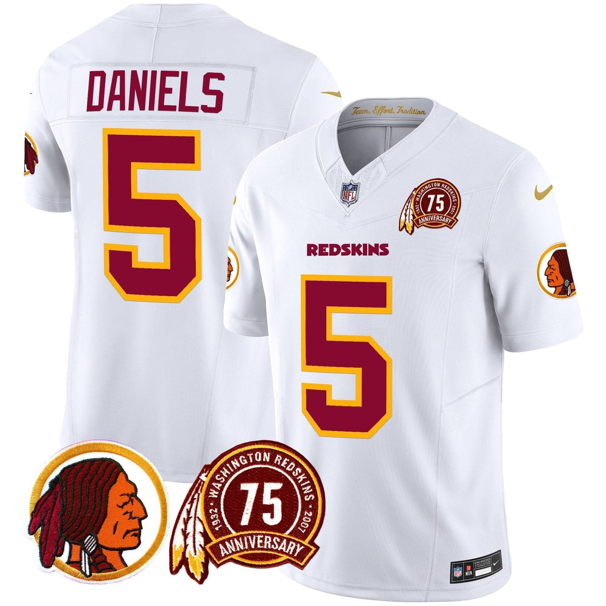 WR 75th Patch Throwback Vapor Limited Jersey