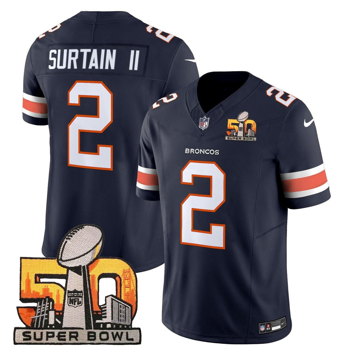 DB Super Bowl 50 Patch Vapor Limited Jersey