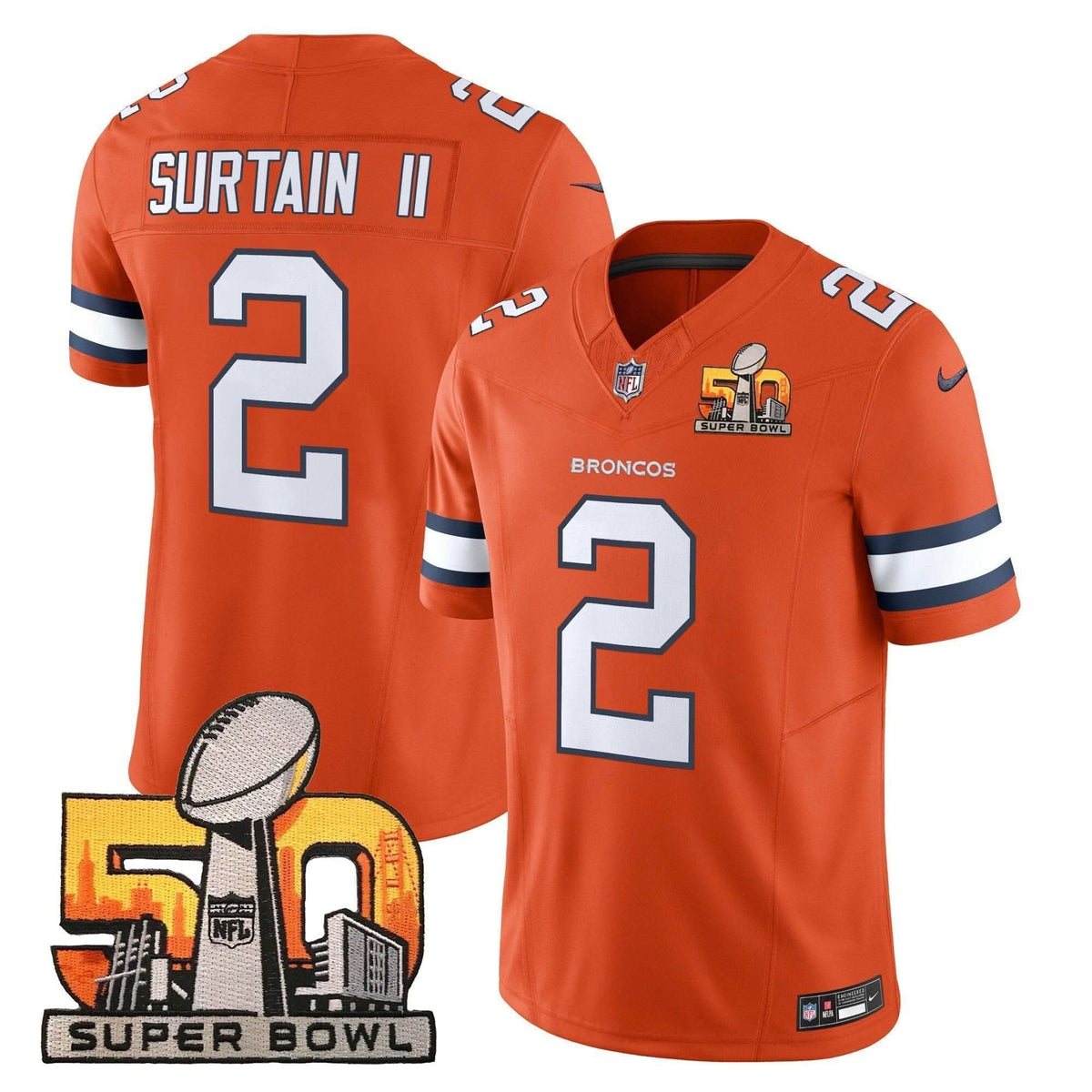 DB Super Bowl 50 Patch Vapor Limited Jersey
