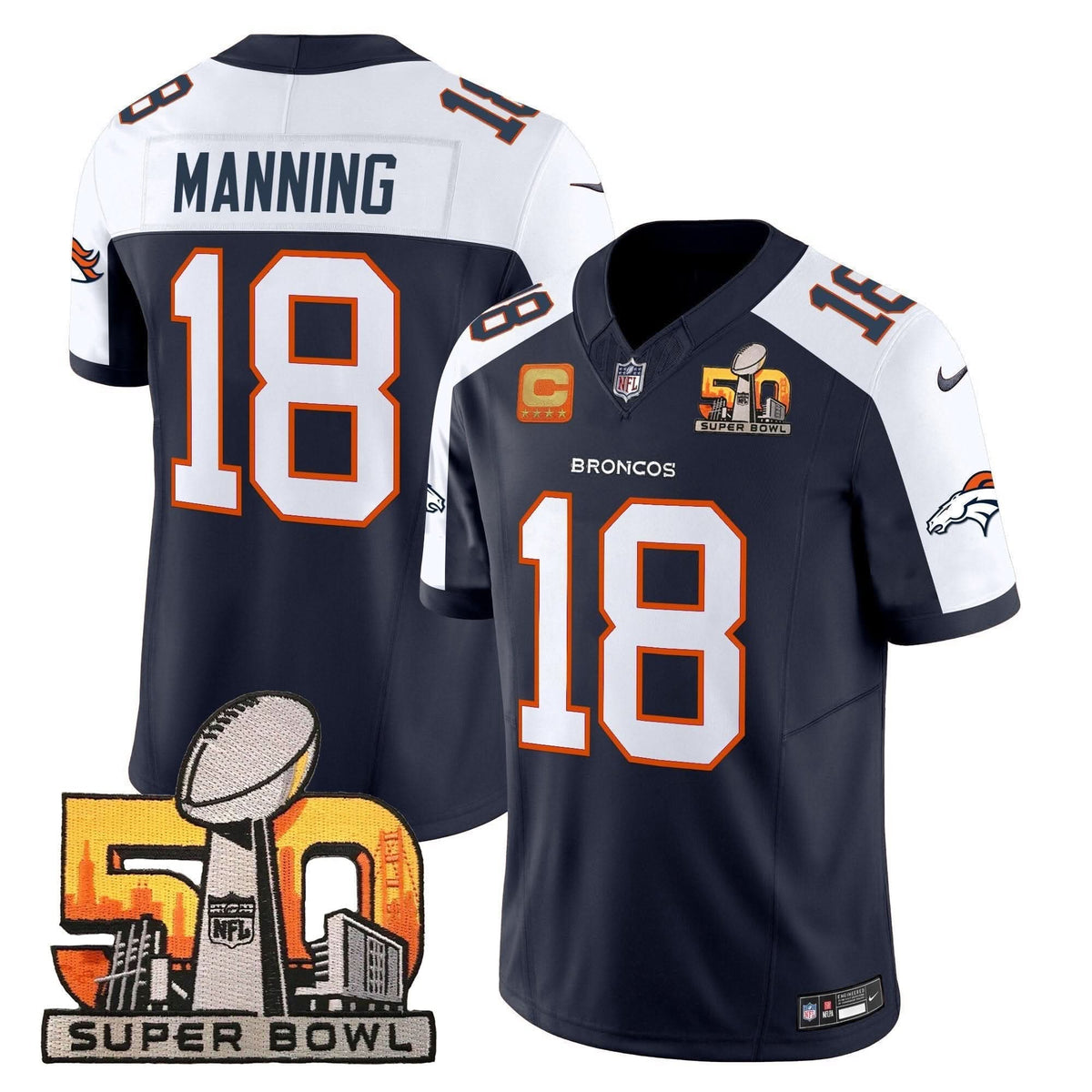 DB Super Bowl 50 Patch Vapor Limited Jersey