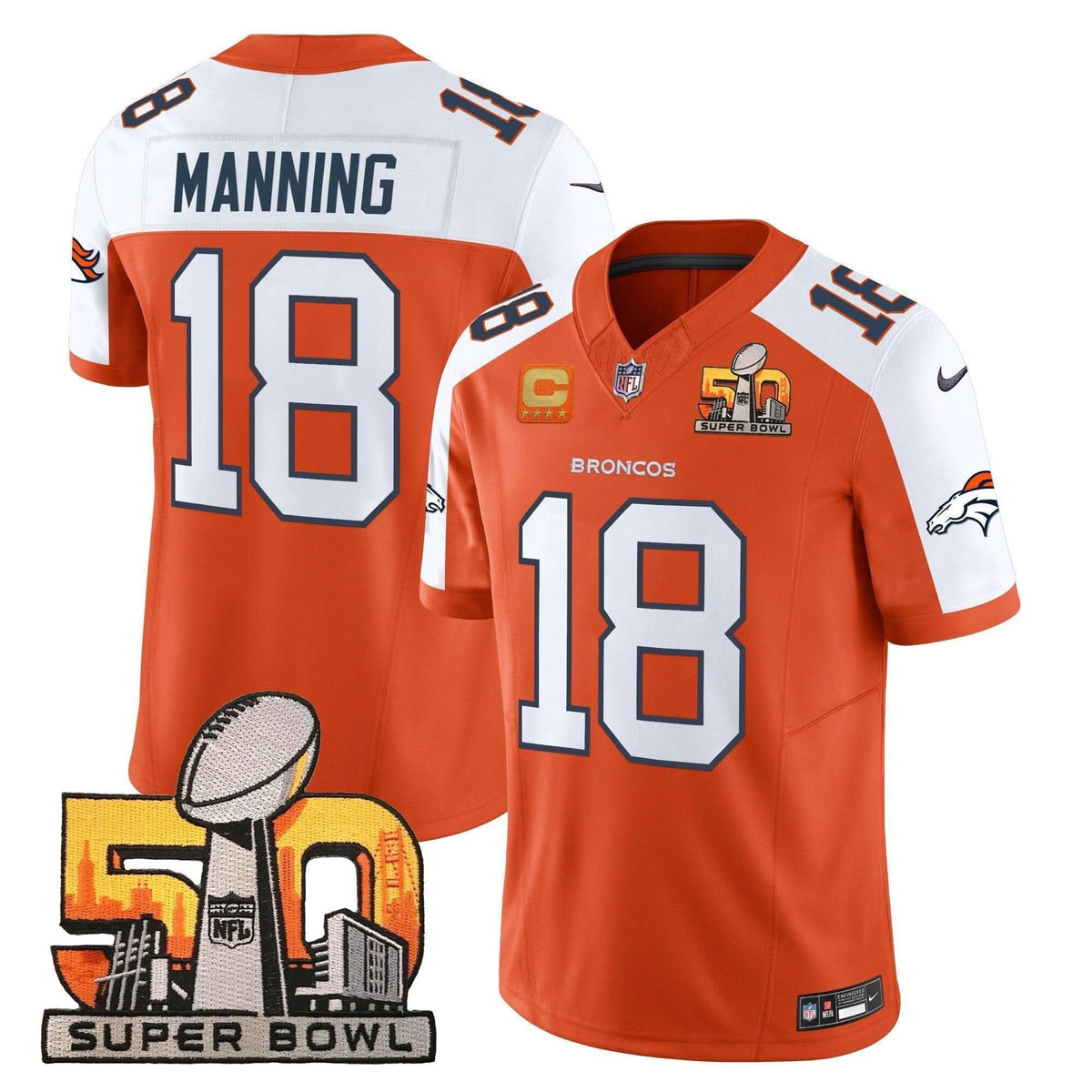 DB Super Bowl 50 Patch Vapor Limited Jersey