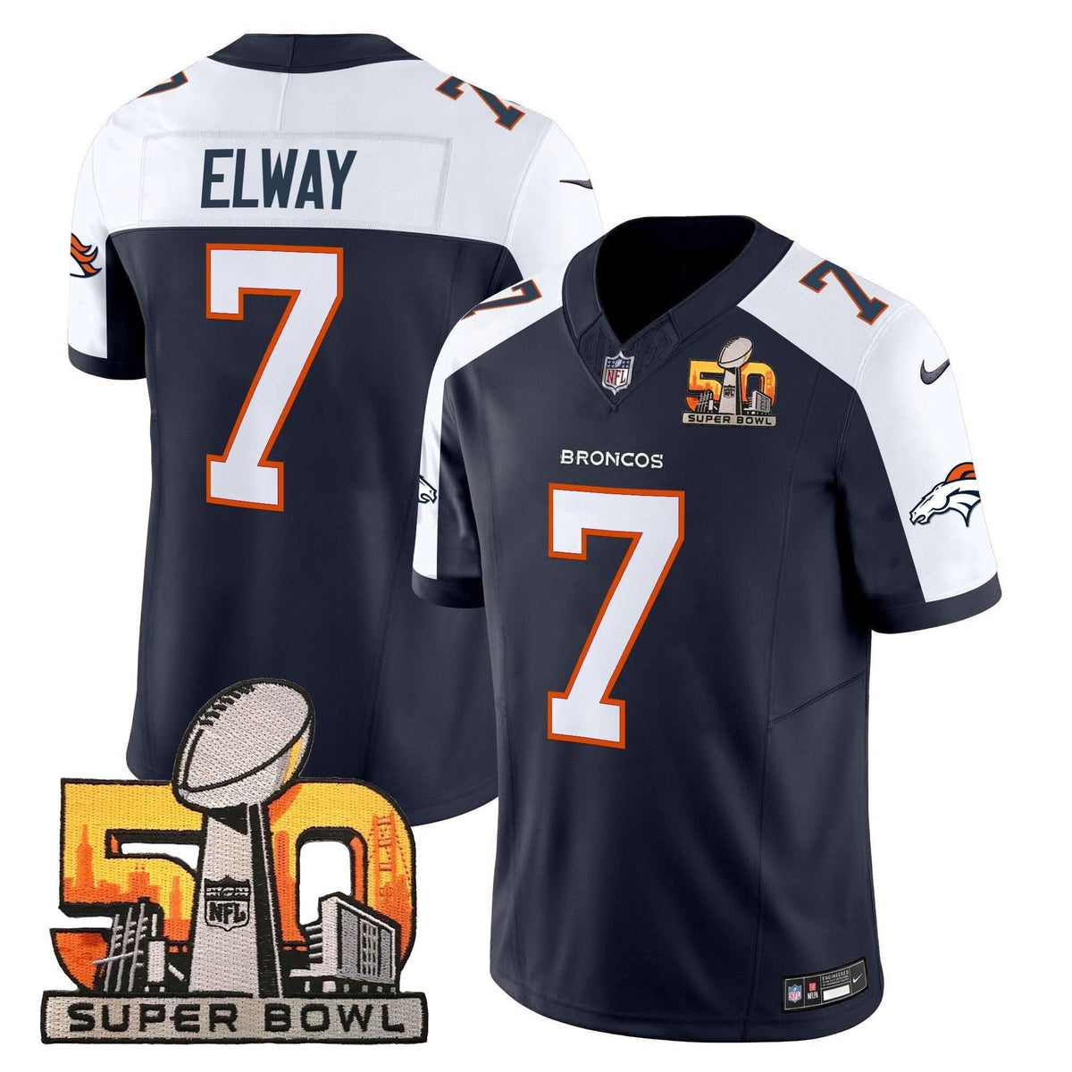 DB Super Bowl 50 Patch Vapor Limited Jersey