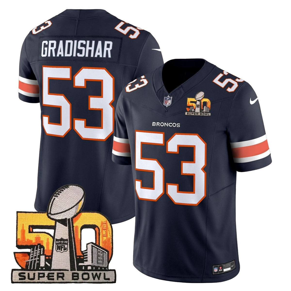 DB Super Bowl 50 Patch Vapor Limited Jersey