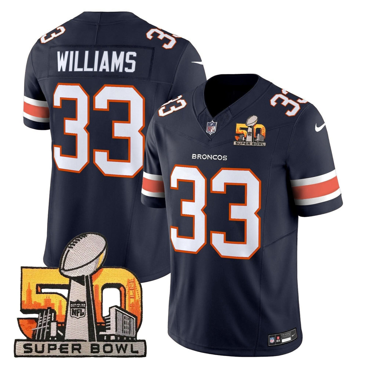 DB Super Bowl 50 Patch Vapor Limited Jersey