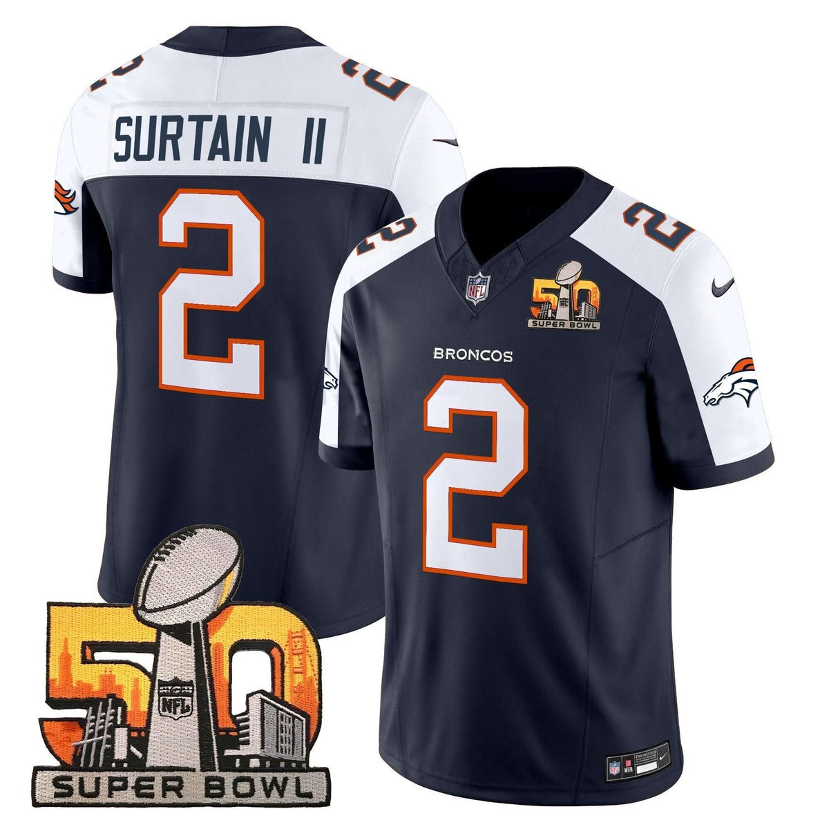 DB Super Bowl 50 Patch Vapor Limited Jersey