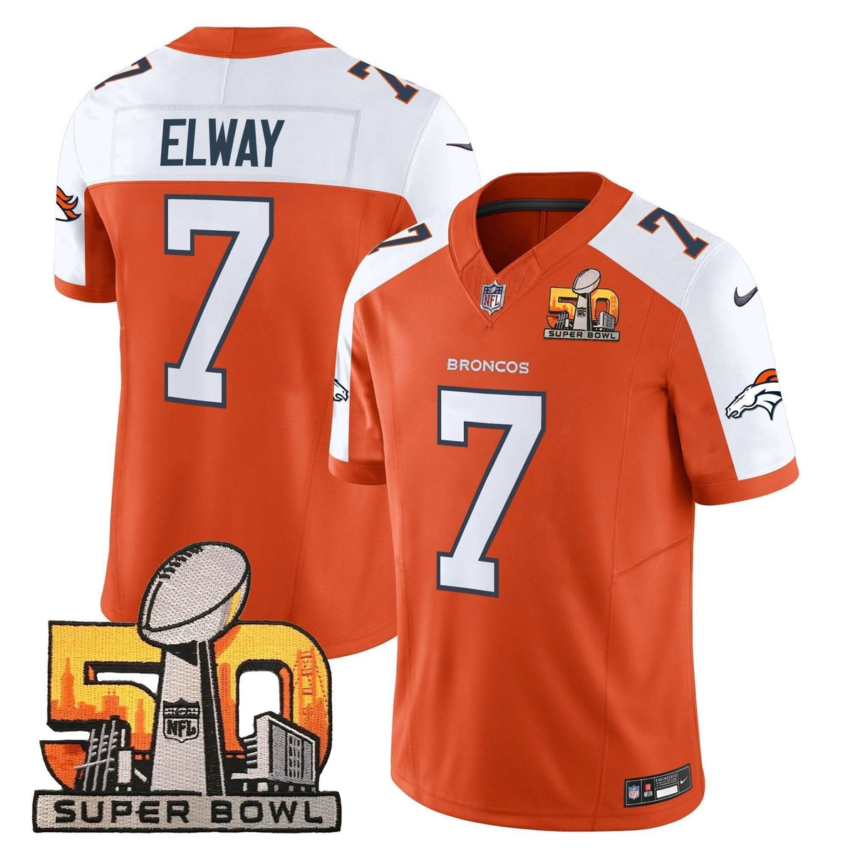 DB Super Bowl 50 Patch Vapor Limited Jersey