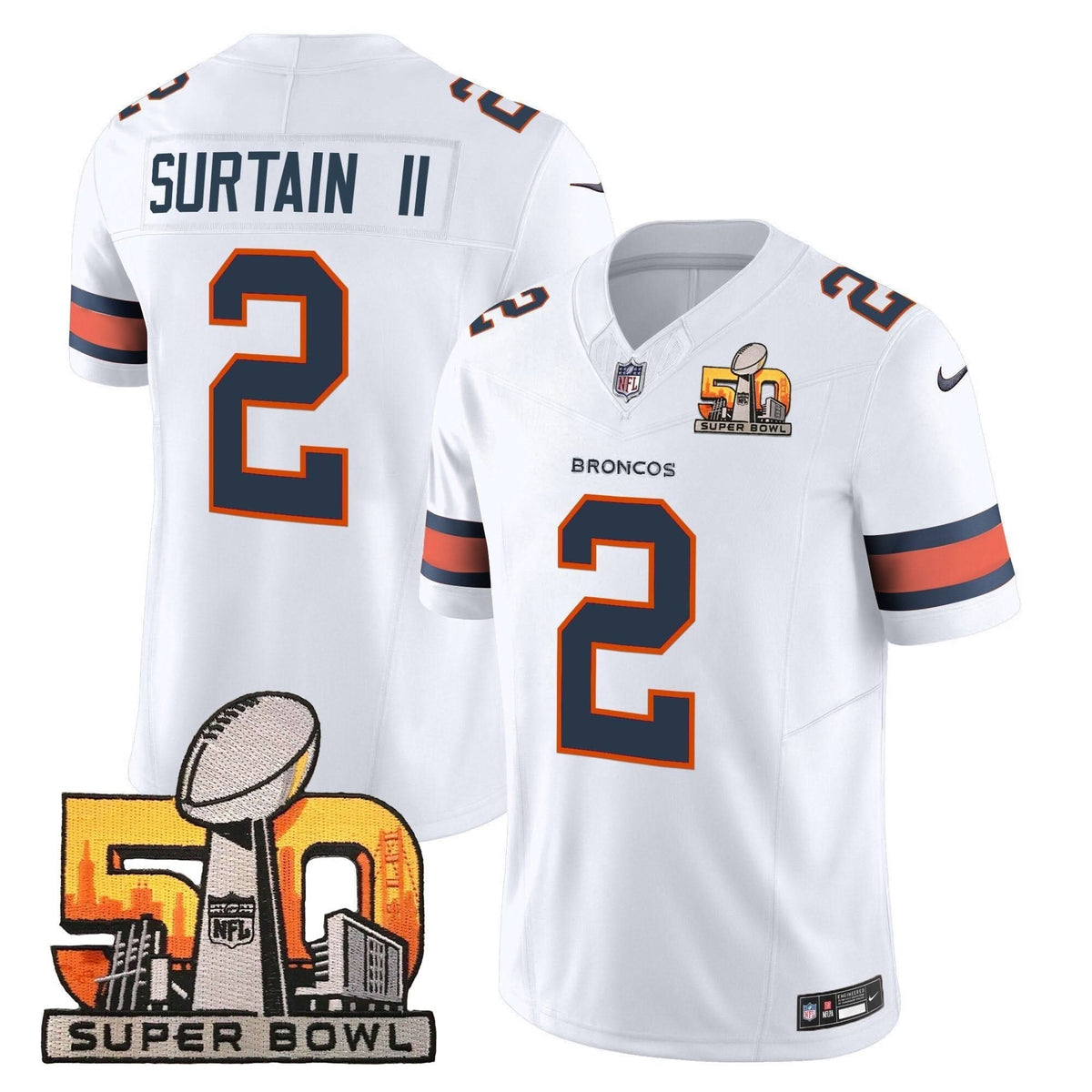DB Super Bowl 50 Patch Vapor Limited Jersey
