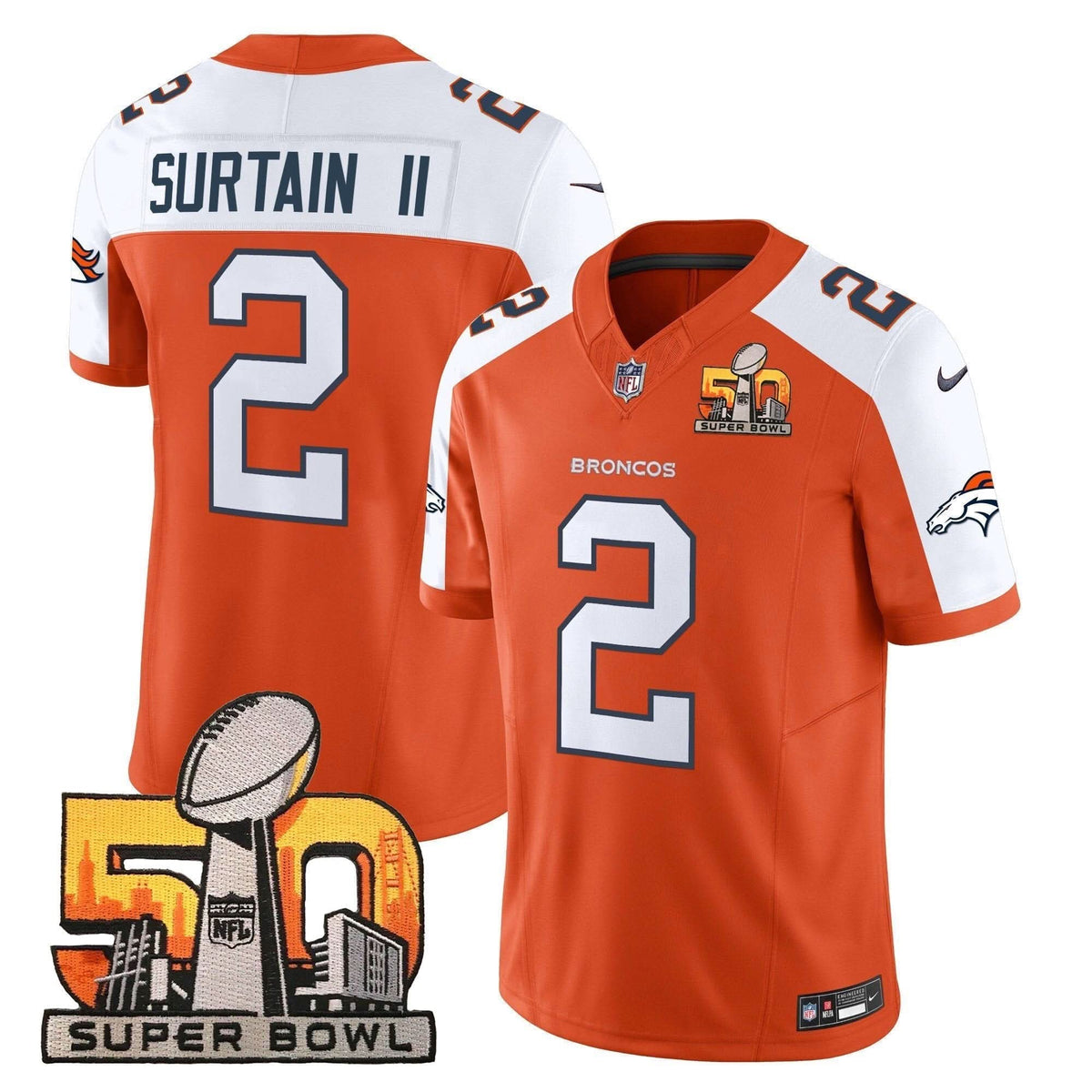 DB Super Bowl 50 Patch Vapor Limited Jersey
