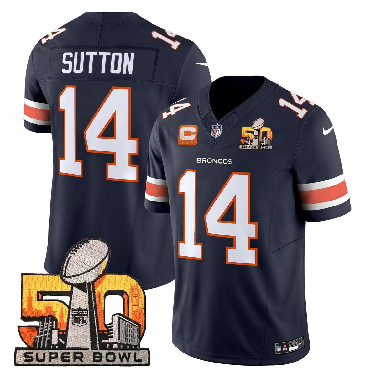 DB Super Bowl 50 Patch Vapor Limited Jersey