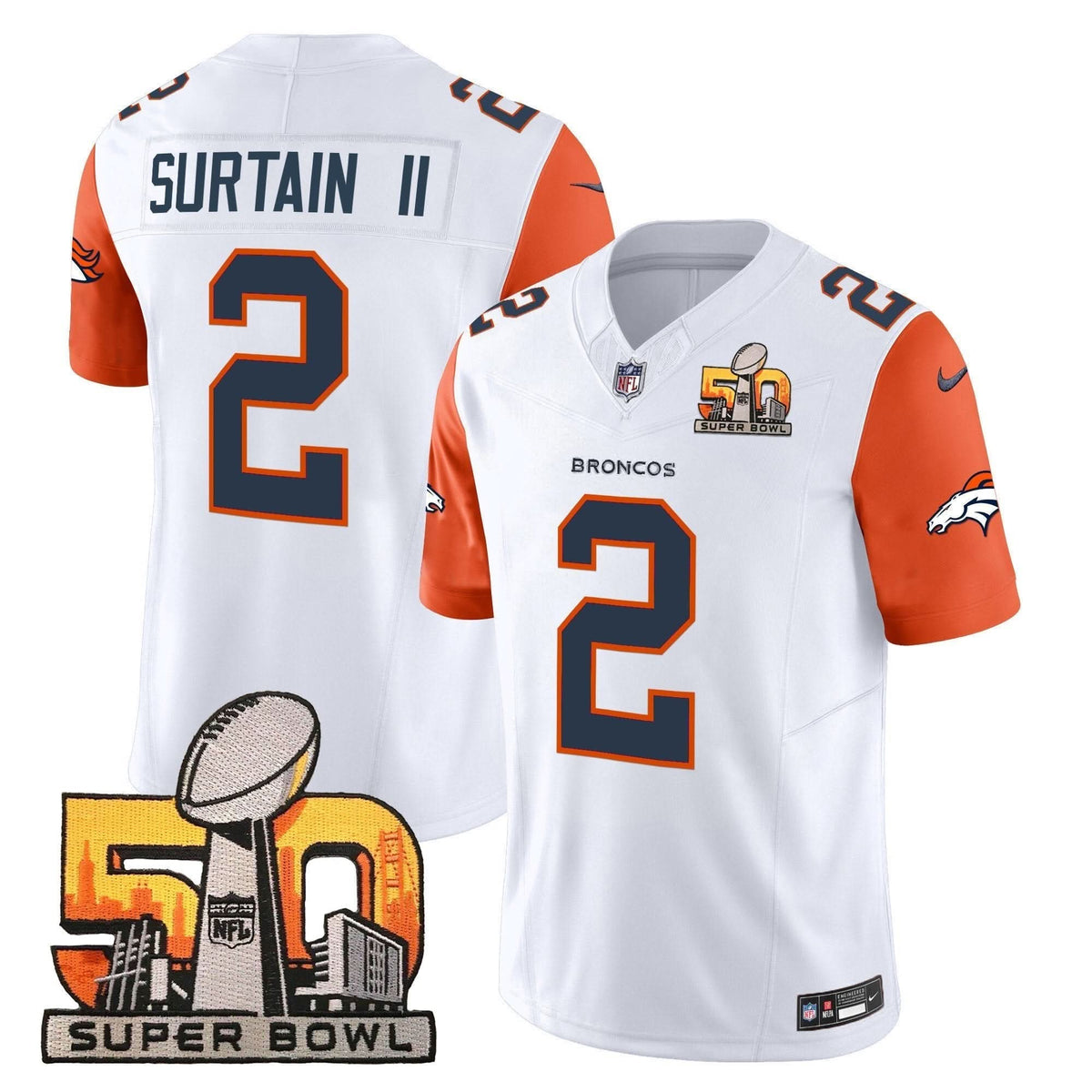 DB Super Bowl 50 Patch Vapor Limited Jersey