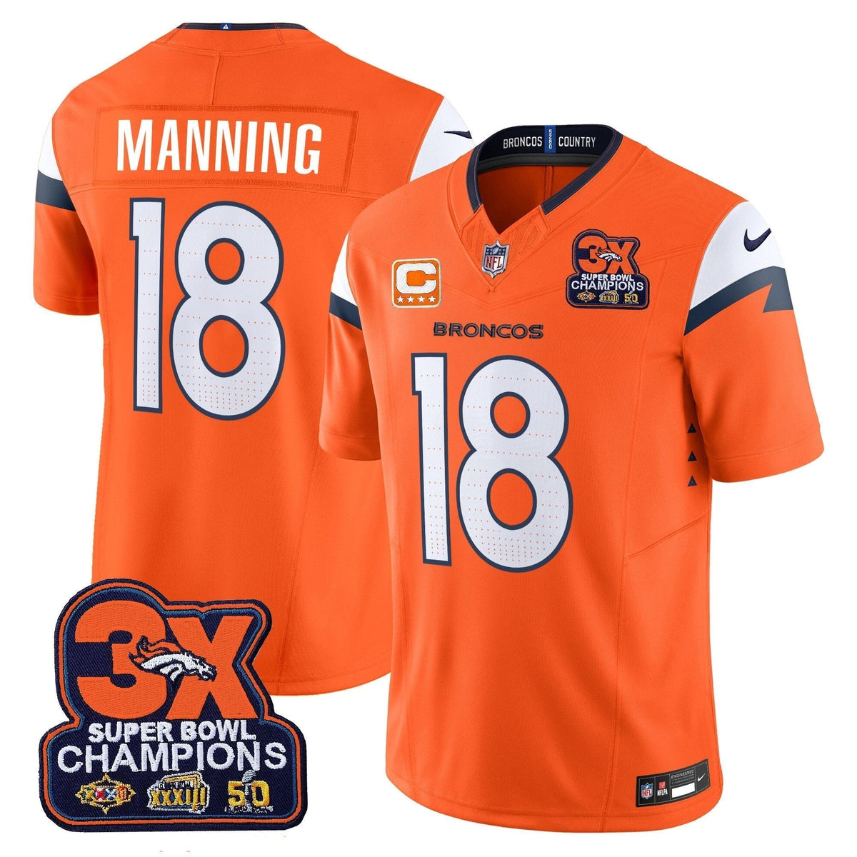 DEN 3-Time Champions Patch Vapor Limited Jersey