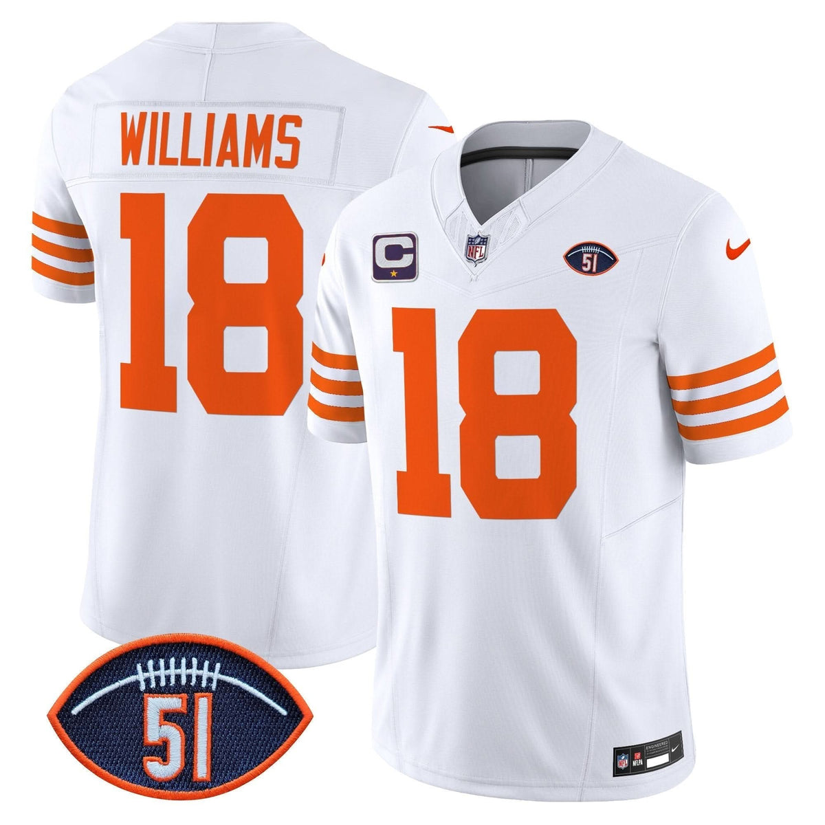 CB Dick Butkus Patch Throwback Vapor Limited Jersey