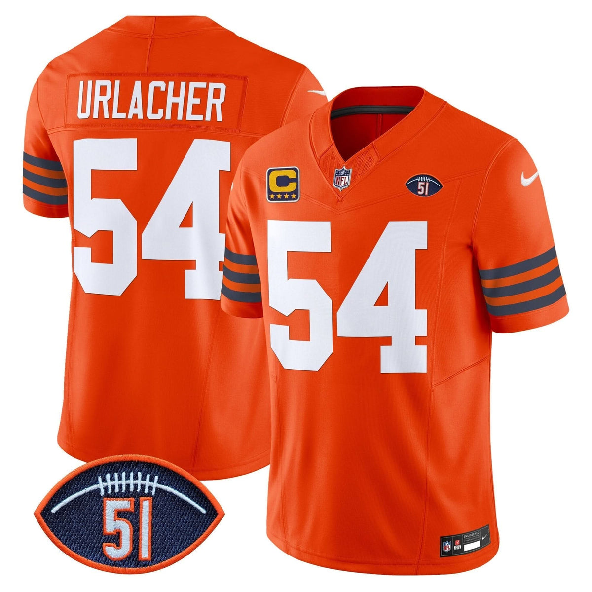 CB Dick Butkus Patch Throwback Vapor Limited Jersey