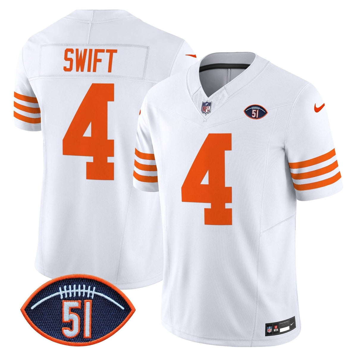 CB Dick Butkus Patch Throwback Vapor Limited Jersey